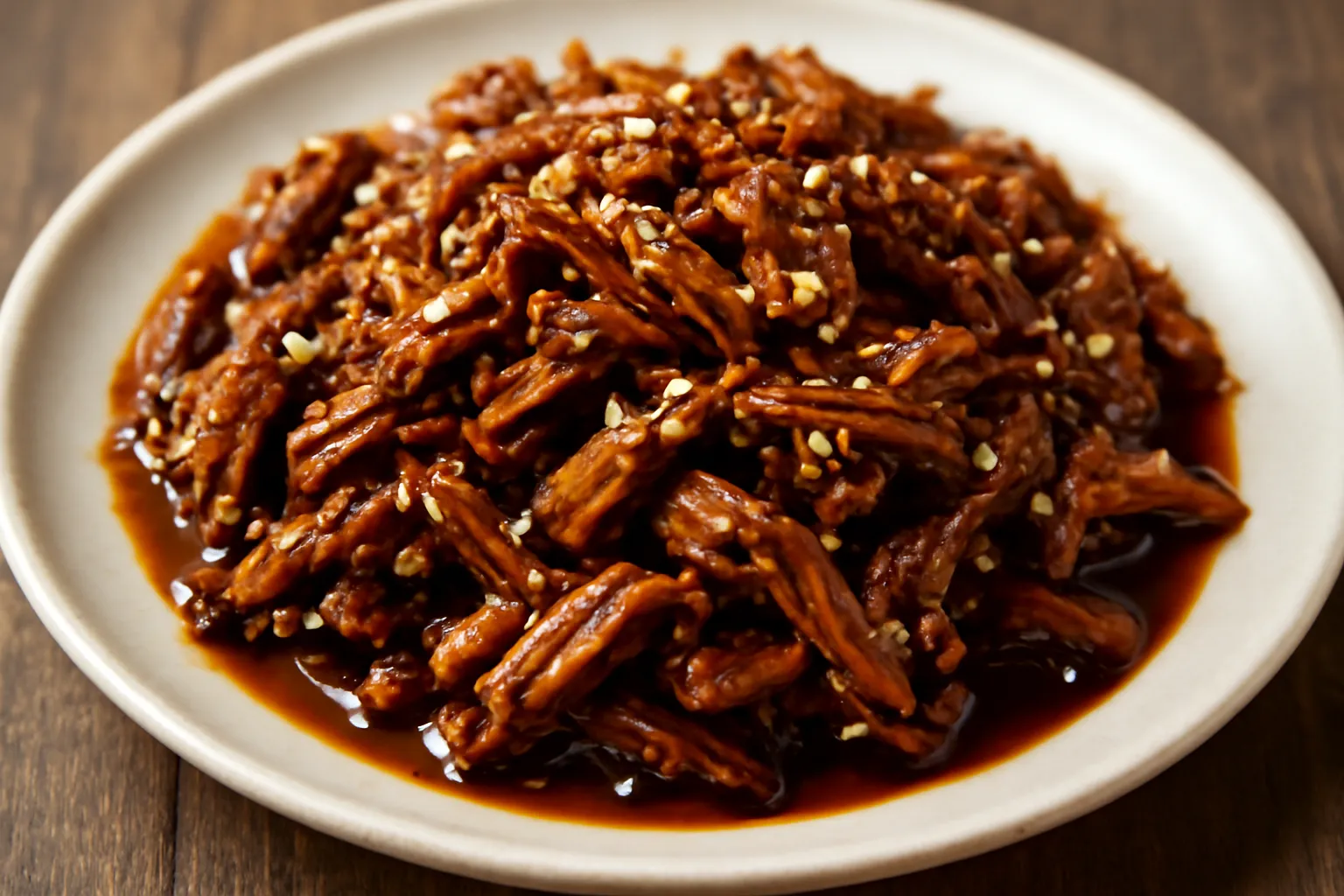 Đĩa mít non kho xé sợi rắc mè